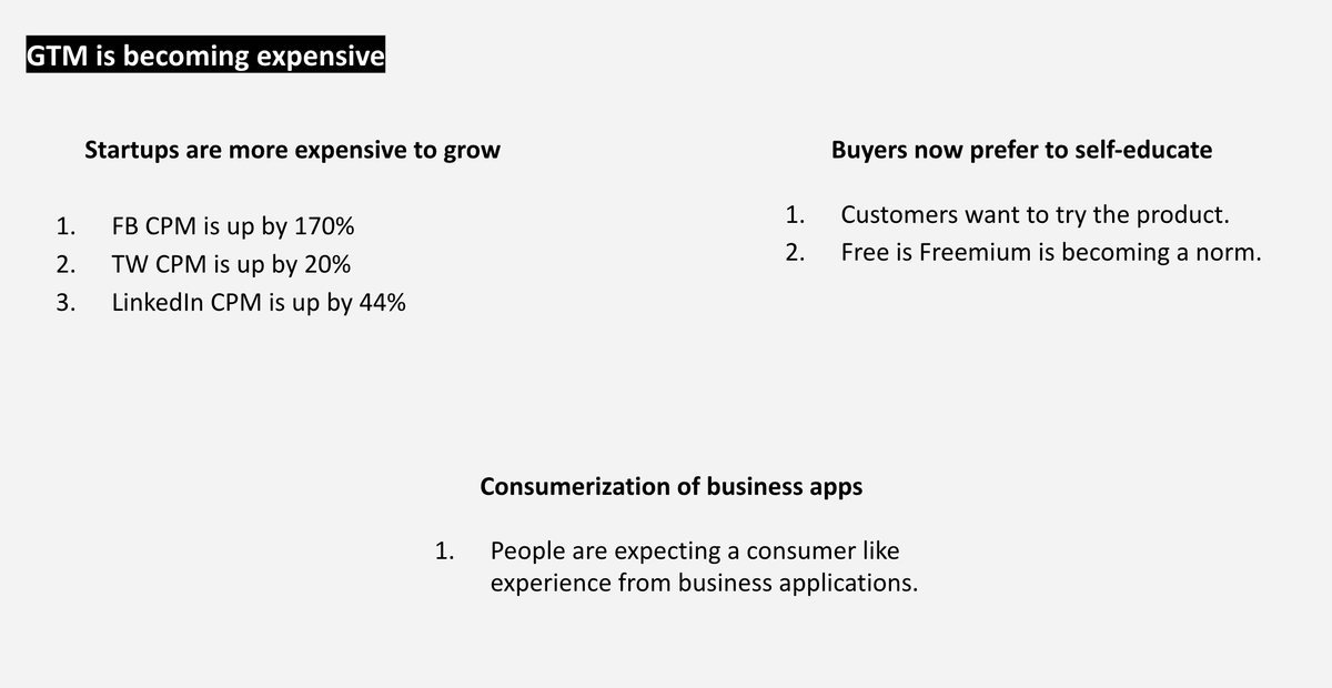 2/6 Go-to-market cost is a variable cost. You need to spend resources to acquire a new customer. Whereas Engineering cost is a fixed cost. You might not need a new engineer to acquire a new customer. GTM is getting expensive as the cost to acquire customers is increasing.