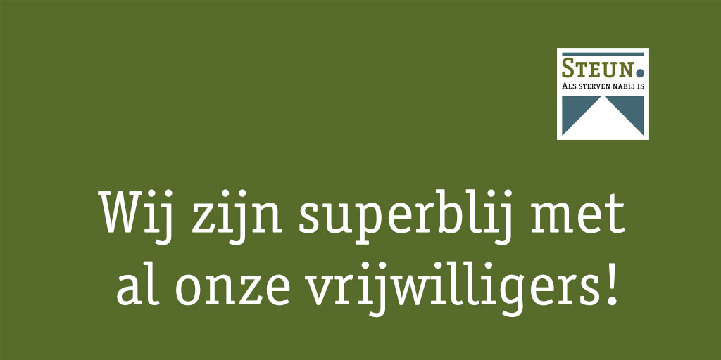 Vandaag is het #nationalevrijwilligersdag. Dank aan al onze vrijwilligers die zich elke week inzetten bij de mensen thuis of in onze hospices. "We zijn superblij met jullie!"