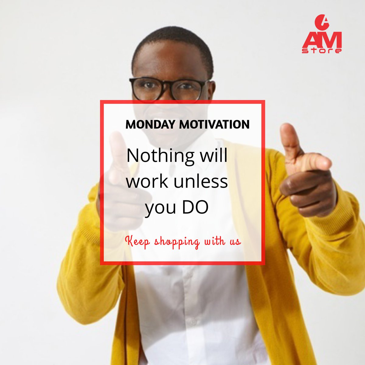 amstoreng's tweet photo. Begin this week by deciding to put in the WORK needed to break even π€©βοΈ
It's a new week for 'AWE-MAZING' things
Keep shopping with AM STORE πποΈ
Stay safe and healthy πβ€οΈ
#AmStoreNG #mondaythoughts #EndSARS #EndBadGovernanceinNIGERIA https://t.co/Y2uU5ehSS9