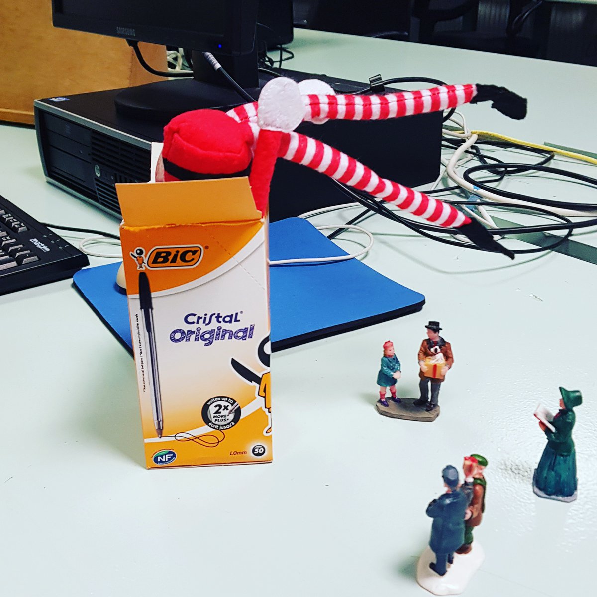 We wondered why Elfie was so quiet over the weekend. Oh dear!