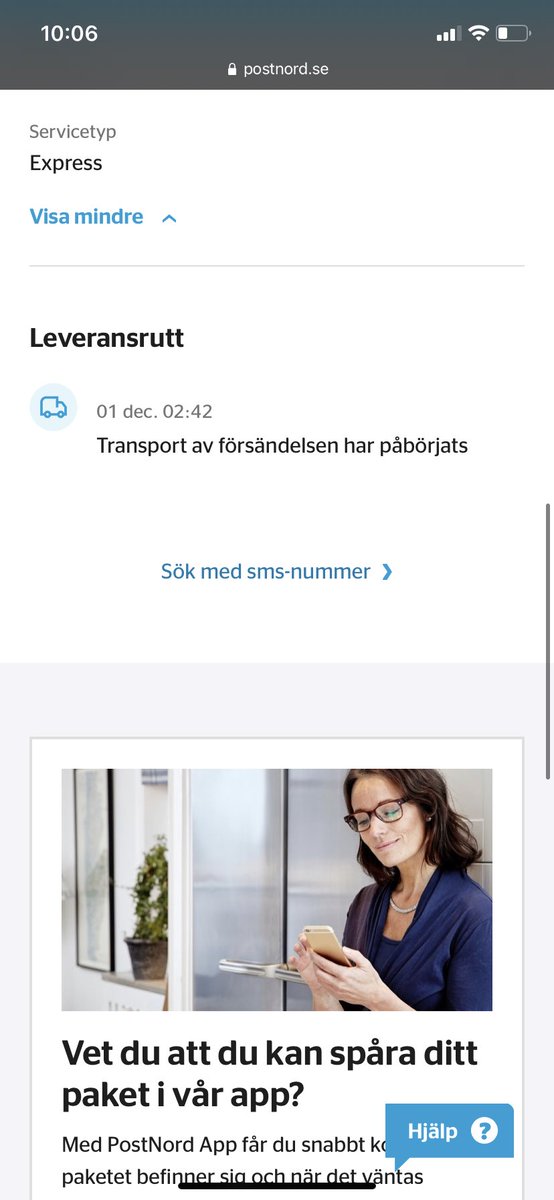 ErikaSoderbergh's tweet image. Det tar ca 24h att köra från nordligaste till sydligaste punkten av Sverige, men @PostNordSverige behöver minst 6 dagar från att paketet anlänt till Sverige för en ”express”-leverans? Still waiting...