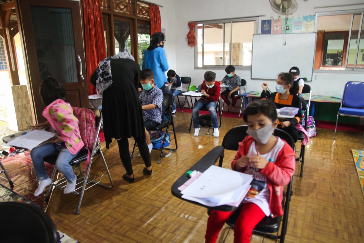 Exams commence today. Our teachers worked unimaginably hard to convert live classes online. When COVID struck Indonesia, we promised that we'll make every effort to provide education to our students. We're proud these children completed this year's education. #EducationForAll