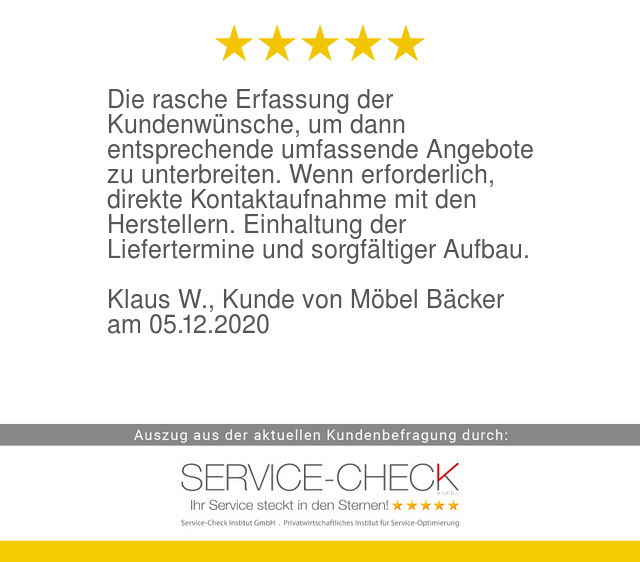 serviceinstitut's tweet image. Aus aktueller #servicecheck #Kundenbefragung von #MoebelBaecker:
service-check.com/bewertungen/ku…