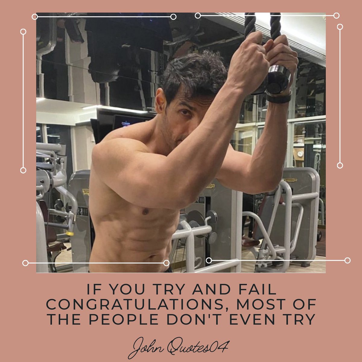 JohnAbr03439202's tweet photo. #johnquotes04
.
.
.
For more follow @JohnAbr03439202
#loveyoujohnsir #johnabraham #jaentertainment #bailey #quotEoftheday #mondaymotivation #motivationalpost #motivation #neverbackdown #gym #gymlife #beastinthemaking @TheJohnAbraham @johnabrahament @PriyaRunchall https://t.co/iA0bYSR7nP