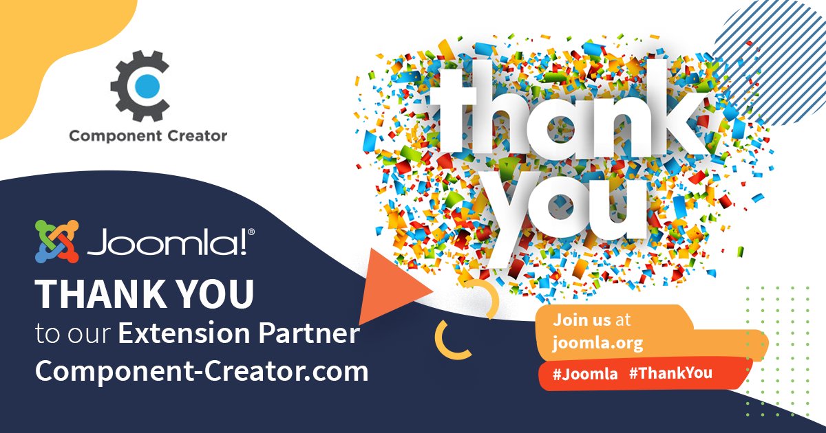 rasoolbigdele1's tweet image. joomla: A big shout out THANK YOU to our Extension Partner @JoomlaCCreator for your support! You guys rock! 
#Joomla #ThankYou #ExtensionPartner #grateful #OpenSource  
component-creator.com  #joomla #opensource