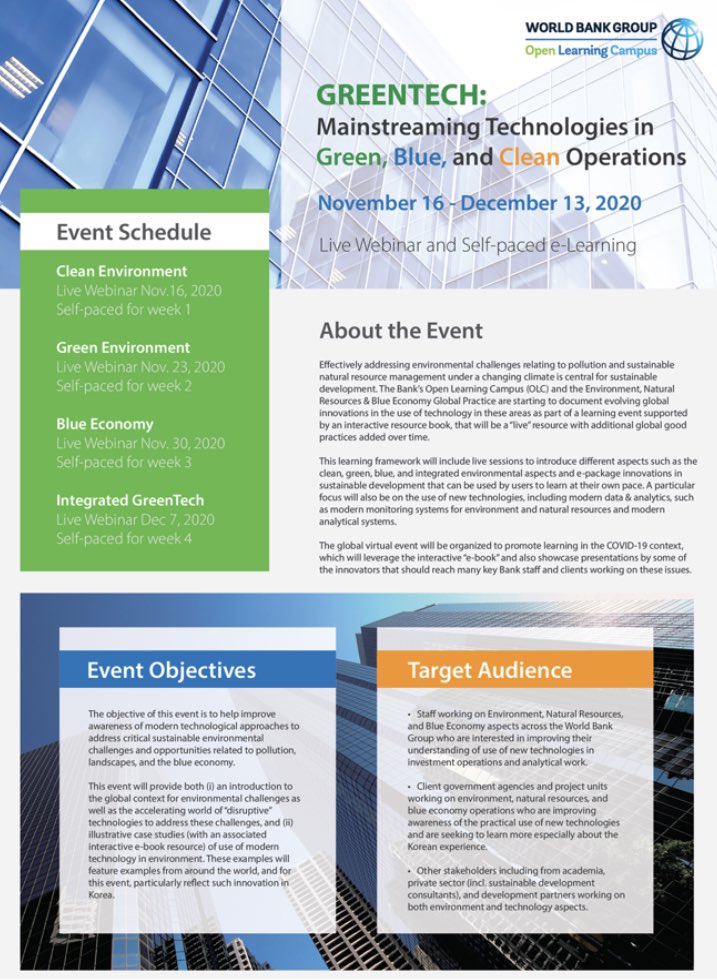 SahibSoh's tweet photo. Please join me today at 10pm(Seoul) 8am(DC) for the Integrated Greentech virtual knowledge exchange via zoom to learn how Korea brings innovation to solve environmental challenges. https://t.co/zQO9er7KJx https://t.co/Yl8t04FQCB