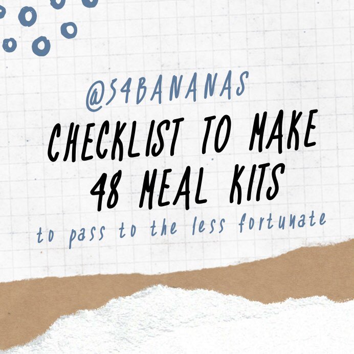 54bananas's tweet photo. 🍌 Ready to serve your community? Recruit 3 friends &amp; create 48 meal kits using our checklist, all for a total of $60! https://t.co/gulLsWvN42