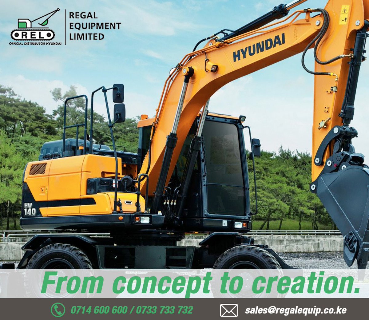 RegalLimited's tweet photo. Moving beyond the distinction.
Construction you can count on.
Call us: 0714600600/0733733732 Email: sales@regalequip.co.ke
#HyundaiConstructionEquipments #RegalEquipmentLimited https://t.co/4U4yQgPj4H