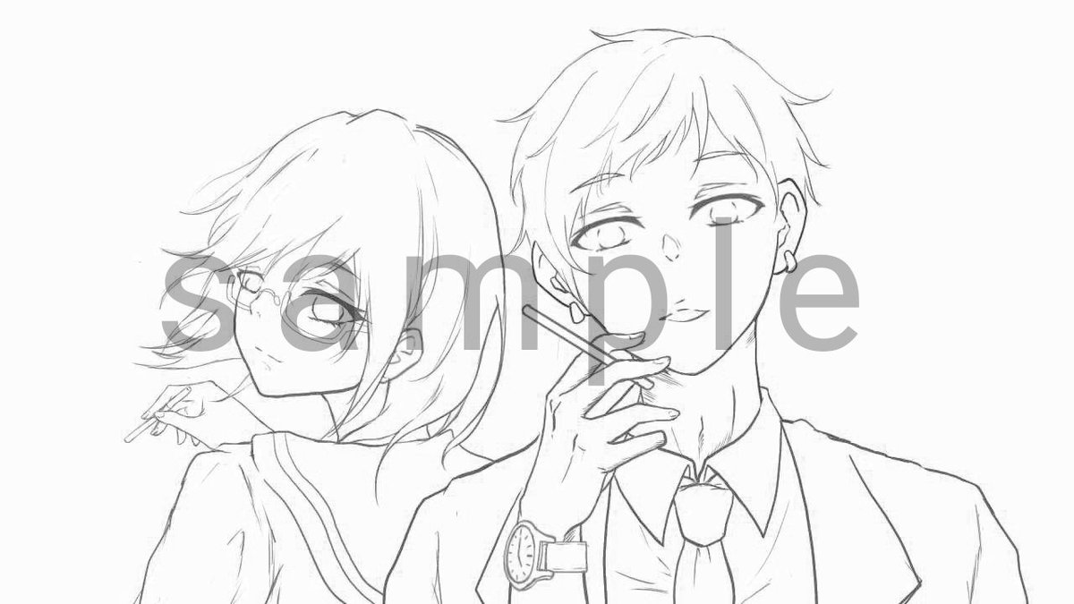 よる ご依頼ありがとうございました ペア画の依頼 個人的には線画部分が1番上手くいった感じがする クールで大人な雰囲気を出したかっけど やっぱり色塗りでの力不足を感じた 線画色調整を忘れたため上げ直しました 有償依頼 アイビス