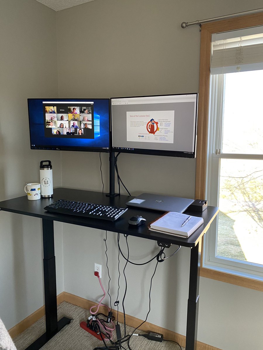 This is the #Covid workplace. Day 6 #twitteradvent unveiling only in #2020 things: #workathome is the #newnormal #HT to <a href="/dariusmiranda/">Darius A. Miranda</a> for the work set up recommendation.  Now who can give me cord management tips?  #remoteworking #AdventCalendar