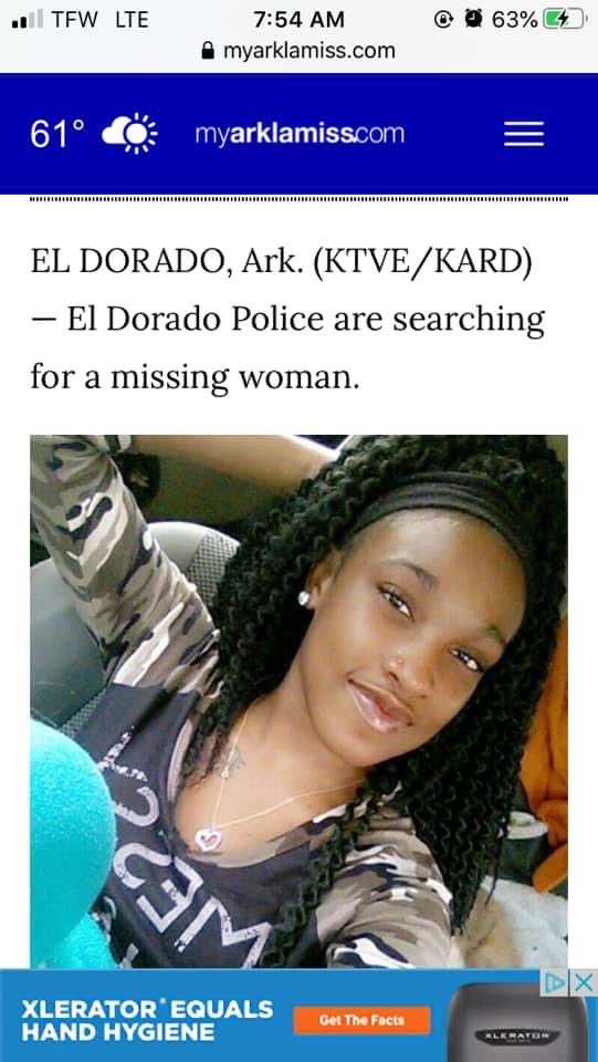 hkierra97's tweet photo. Iesha 23 of Eldorado Arkansas still missing please share this tweet till she is found thank you ‼️ https://t.co/ePmaBdsSHw