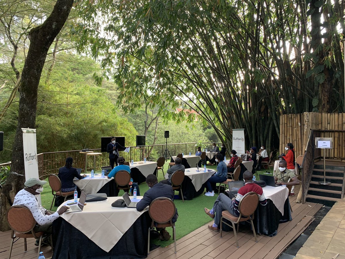 ruffordgrants's tweet photo. RSG recipients conference in Kenya. #sociallydistanced #outside #masks https://t.co/HF2EqKFPaq