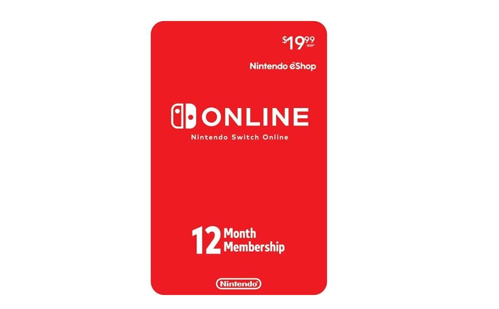 nintendo switch online gift card
