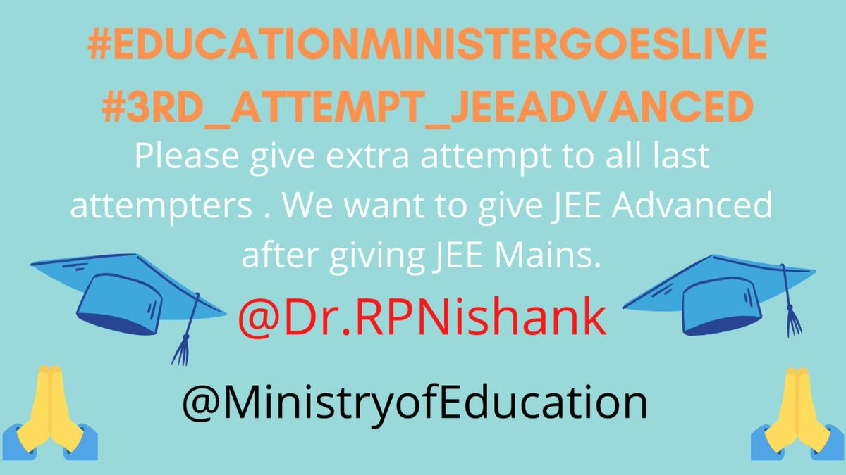 Sahilpr45300912's tweet photo. @EduMinOfIndia @DrRPNishank @PMOIndia @narendramodi @OfficeOfSDhotre @mygovindia @PIB_India @MIB_India @DDNewslive @transformIndia @PIBHindi Sir, please increase one more attempt for 2019 pass out students.please help us. You are our last hope. https://t.co/SbMQxE6eym