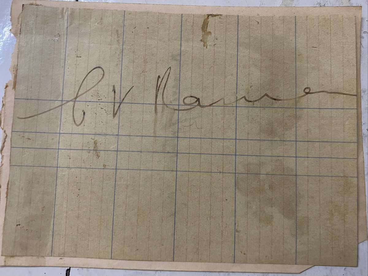 Been cleaning my Mom's place over the last few days. On Saturday we discovered something which I wasn't aware of was at my house for the last 30 years.

Discovered my grandfather's autograph book which has signatures of Mahatma Gandhi, Nehru, BR Ambedkar and CV Raman. 

Surreal