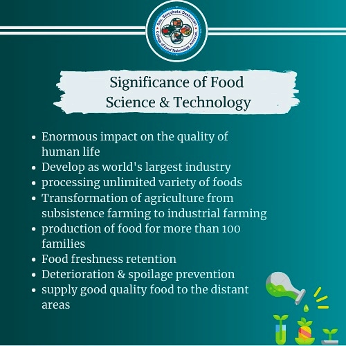 THE IMPORTANCE OF FOOD SCIENCE AND TECHNOLOGY