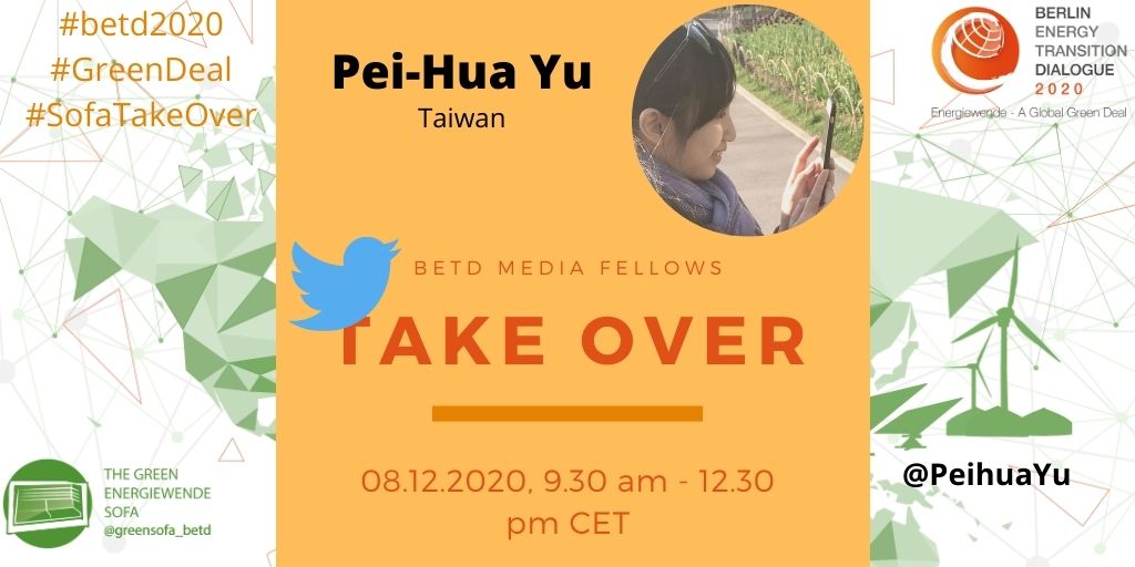 As a Berlin Energy Transition Dialogue Media Fellow, I will take over @greensofa_betd (Follow it!) on Tues 8 Dec 4:30PM (GMT+8) to give an overview of a Chinese-backed energy project in #SoutheastAsia. Stay tuned. #SofaTakeOver #BETD2020 #WomenInEnergy #GlobalChina #Energiewende