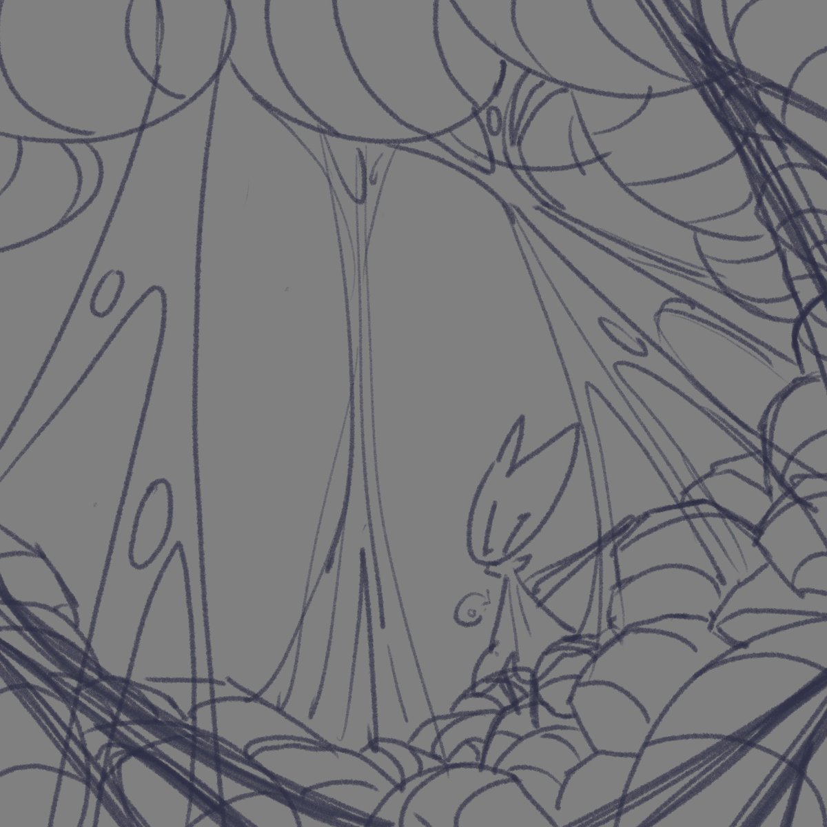 chepedukduks1's tweet image. Scary spooky sketch #deepnest #hollowknight