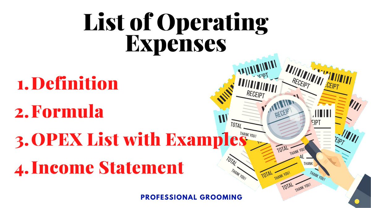 malikcenturion's tweet photo. List of Operating Expenses https://t.co/9oAiU16GLI via @YouTube https://t.co/R1vQ96RSrV