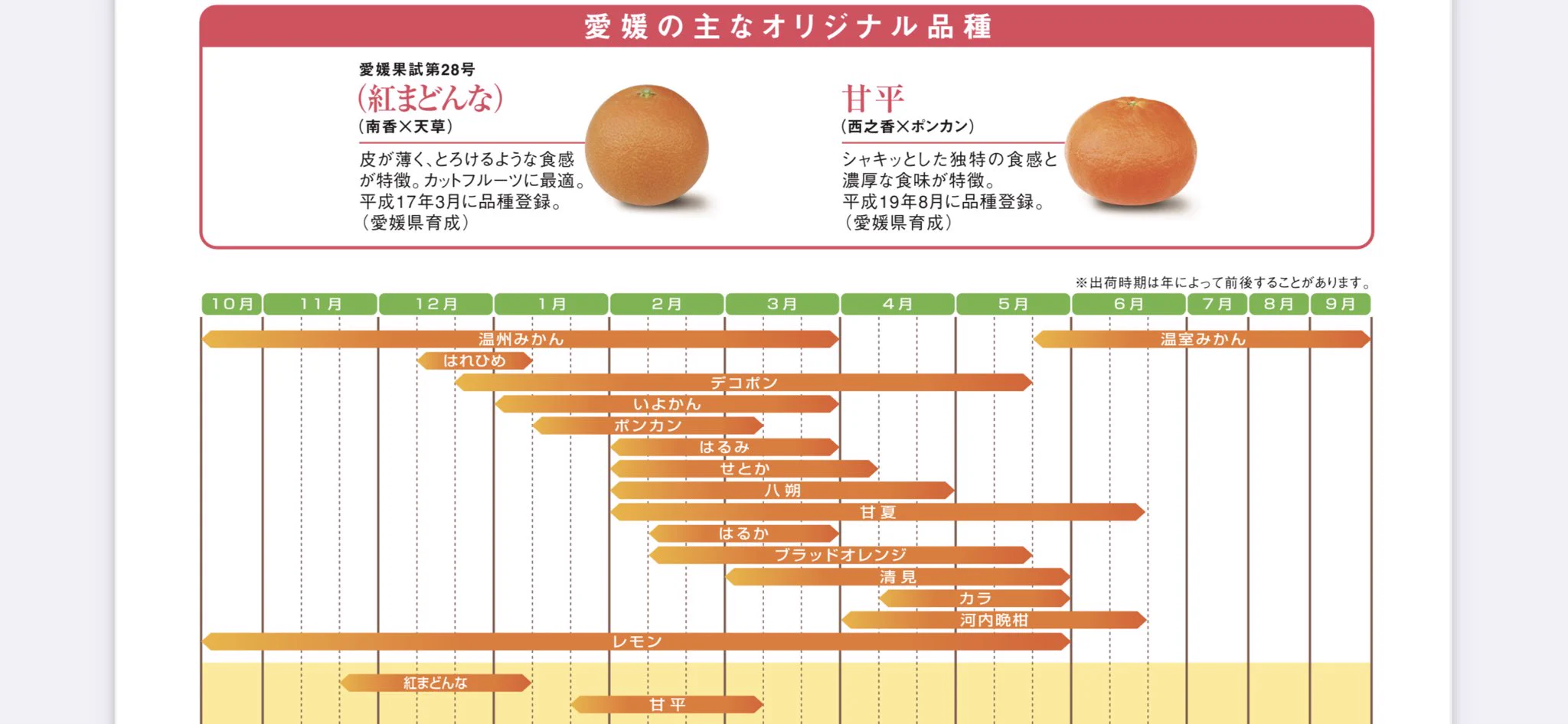みかん=冬のイメージだが、実は種類によって旬が変わるらしい‼