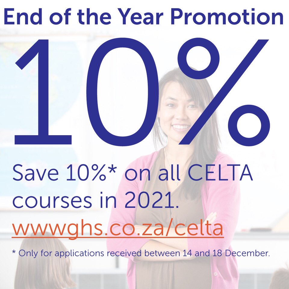 Crazy promotion! #celta #teaching #teachenglish