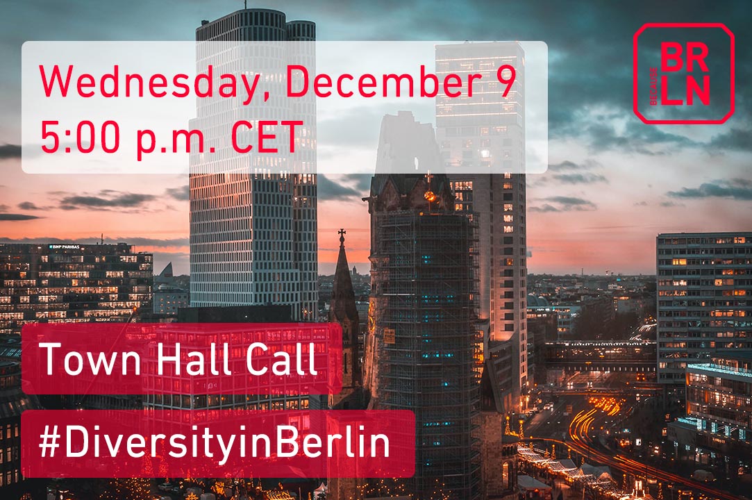 Join us on Wednesday, December 9, for our digital Town Hall Call about #Diversity &amp; #Inclusion in Berlin. We look forward to an inspiring conversation. Register here: bit.ly/33zrggu