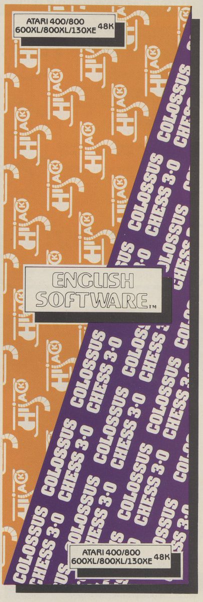 TakodanTweets's tweet image. Fairly unusual vertical ad by #EnglishSoftware and two of their titles on #Atari computers