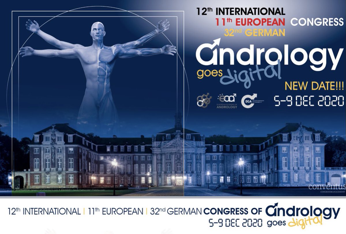 CarloBettocchi's tweet image. The 12th International, 11th European, and 32nd German Congress of #Andrology2020 will finish the 9 of December!
Tomorrow 8 December at 3.30 pm I&apos;ll talk about &quot;Preservation of #erectilefunction following surgical intervention in men with #prostatecancer&quot;. 

#MensHealth