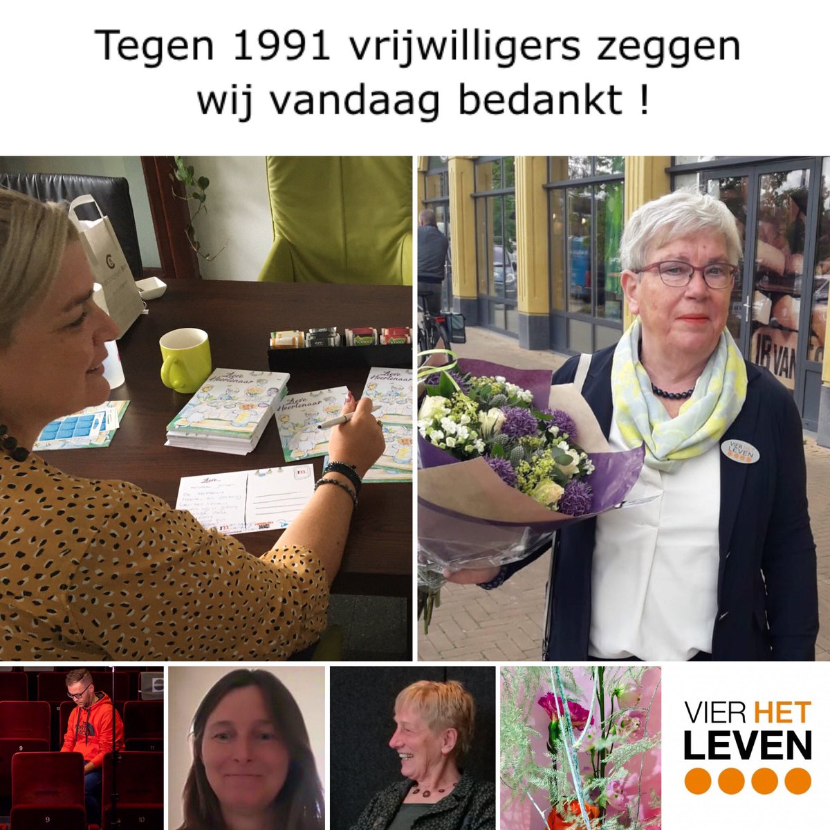 Vandaag is het Nationale Vrijwilligersdag.

Tegen 1991 vrijwilligers zeggen wij vandaag bedankt ! 

Hoewel we momenteel niet met onze gasten op pad gaan, zijn zij op andere manieren zeer actief geweest.

#nationalevrijwilligersdag #mensenmakennederland 

facebook.com/20147779656612…
