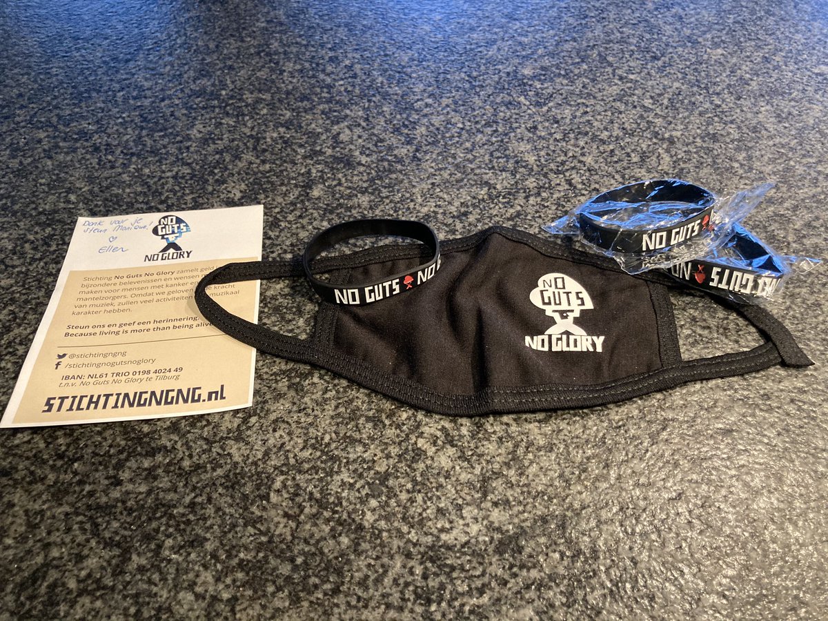 Dankjewel voor de snelle levering <a href="/stichtingNGNG/">No Guts No Glory</a>! Blij mee! Ik wens jullie nog heel veel meer bestellingen toe. And keep up the good work! 💪🏻🔥🤘🏻🎸🥁