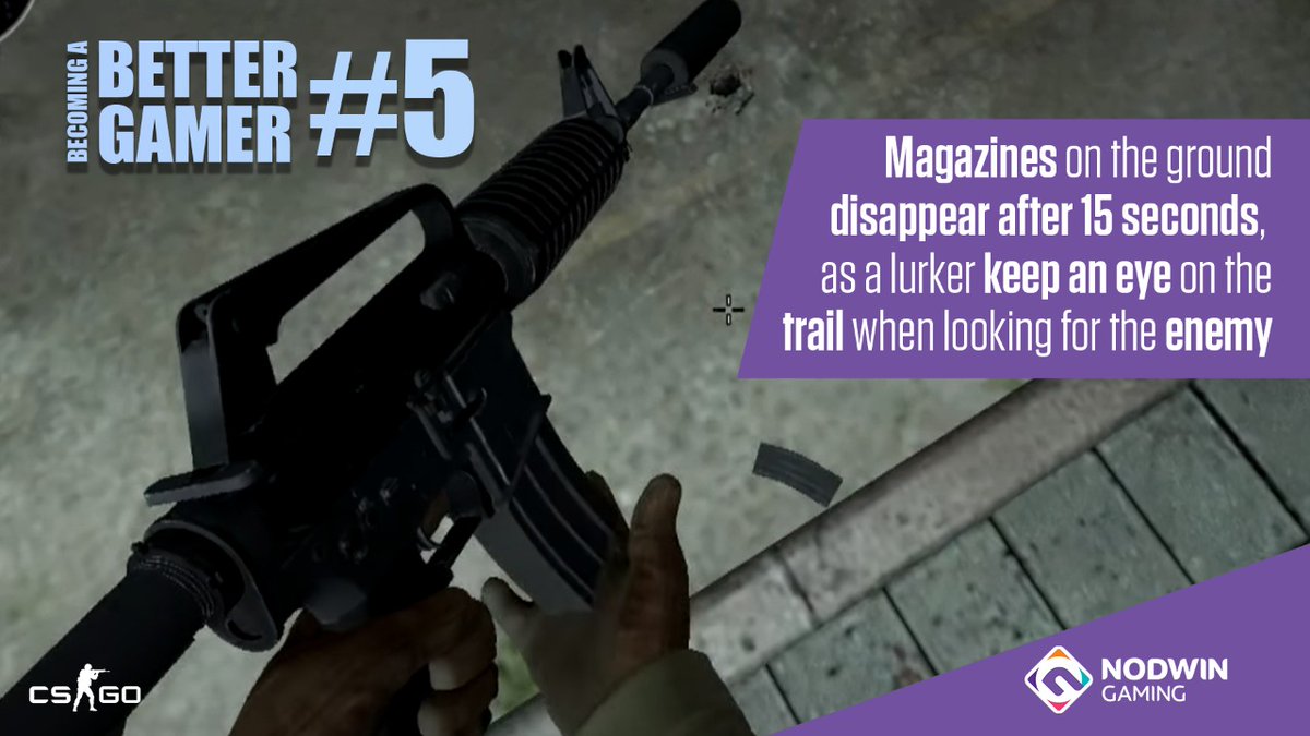NodwinGaming's tweet photo. If you are good at wandering off by yourself to secure kills or delay the opponent's rotation, here's a tip to keep in mind while you follow the trail⚡😁
#csgo #lurker #magazine #bettergamer #nodwingaming #esports https://t.co/izoz3dfXza