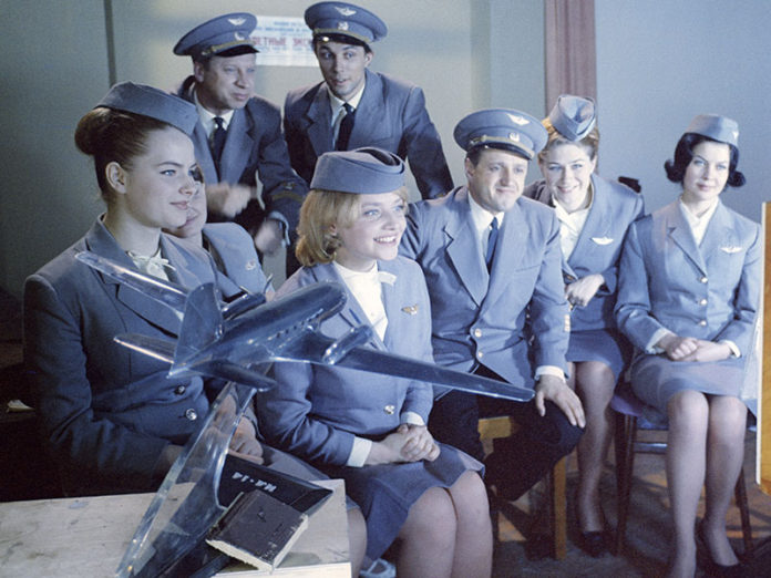 Flick06484765's tweet photo. Soviet stewardess:
Reality                                               Netflix Adaptation https://t.co/gIq6dU1zxh