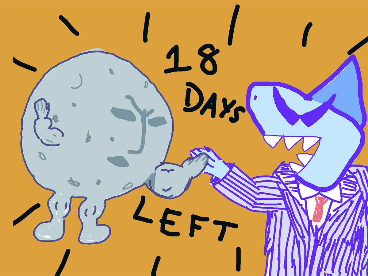 18 days left...
 
art by andrew batino (writing editor) 