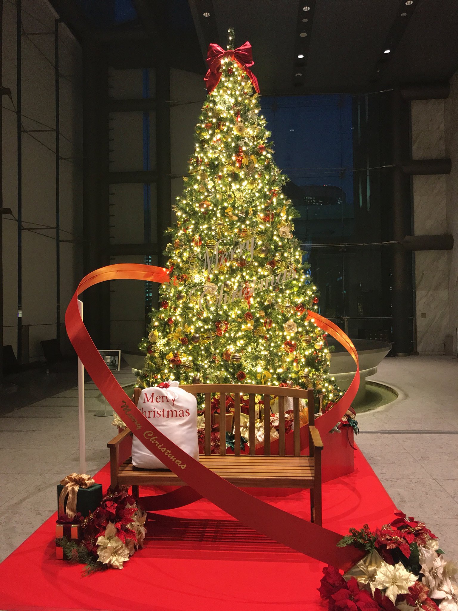 ロート製薬公式アカウント En Twitter クリスマスツリーの日 退勤時にいつも癒されているビルのツリー てっぺんのリボン がかわいい ᴗ T Co Kritjtsoxi Twitter