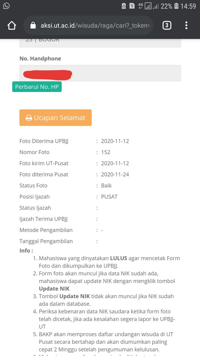 andrekusuma71's tweet photo. @UnivTerbuka min ijazah saya udah di Pusat, apa saya bisa ambil langsung di UT pusat tanpa proses UPI? https://t.co/K3ZLLxOf1F