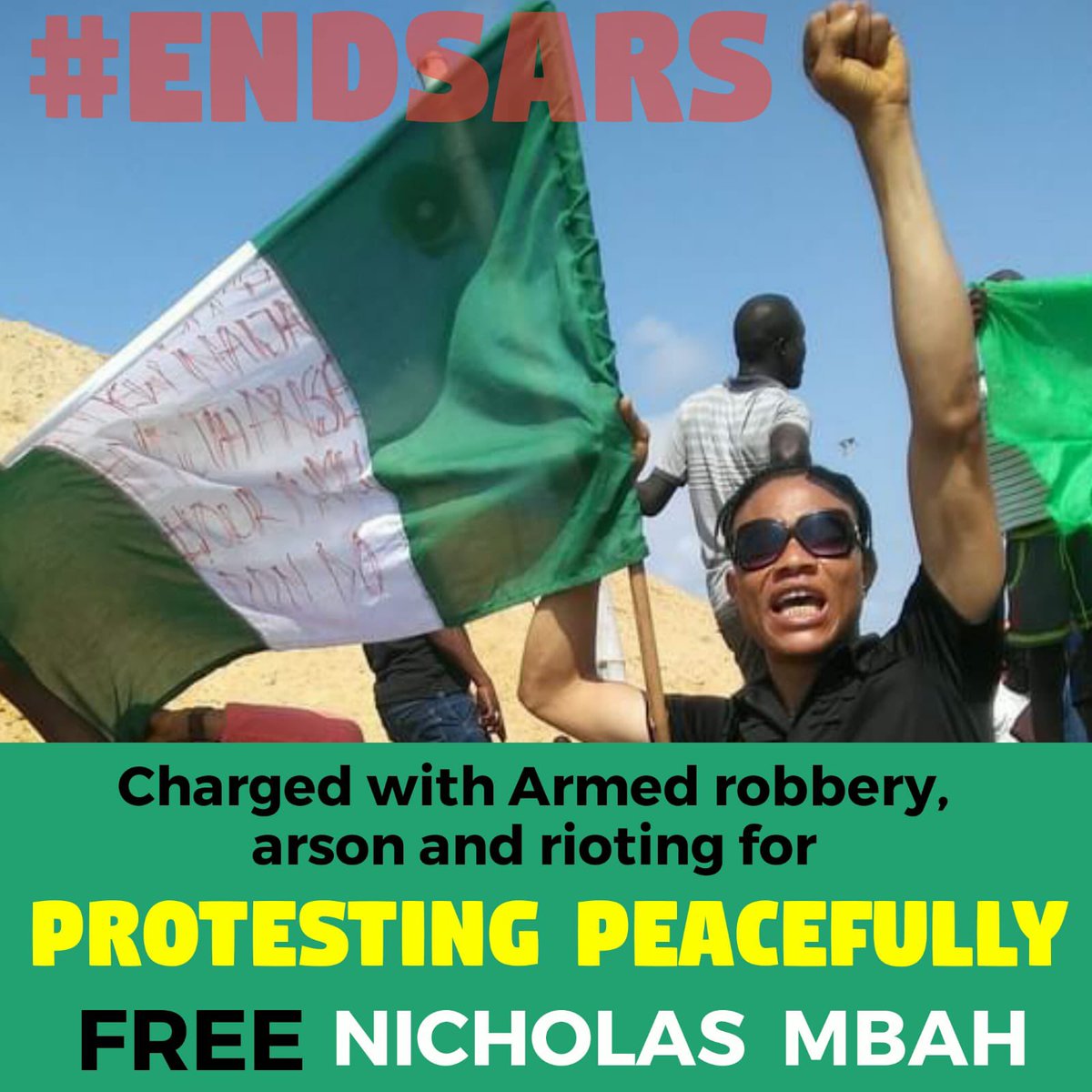 Proficience_'s tweet photo. #EndSARS protester Nicholas Mbah was abducted on the streets of ojoo days after the mass action and was secretly charged with Arson, armed robbery and rioting without a lawyer. no evidence to prove yet will be in Kirikiri till dec 28th Soro soke let's speak up! #MondayMotivation https://t.co/vBWzyDs2QB
