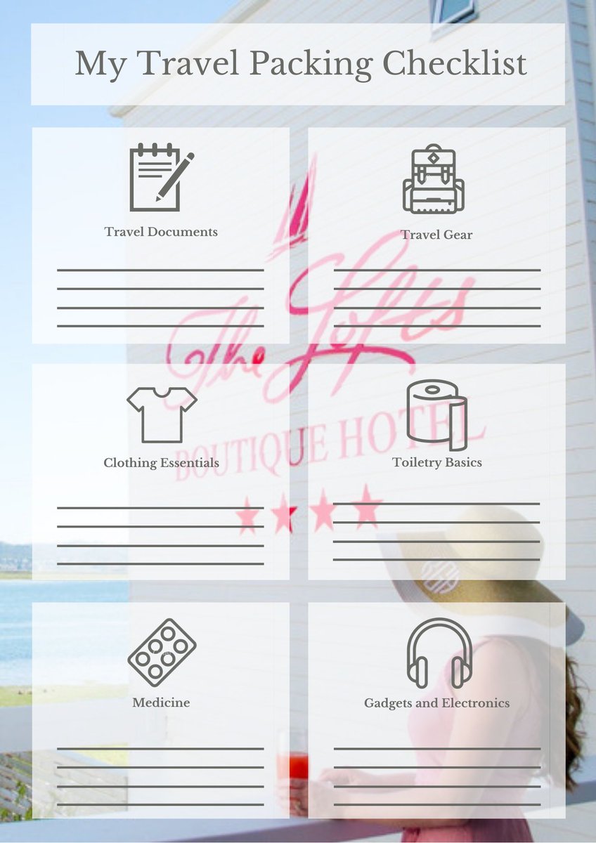 TheLoftsKnysna's tweet image. Packing for a summer holiday can be a daunting task.  Make use of our handy travel packing checklist to jot down your list of must-pack items.

#LetsTravel #letspack #Travel