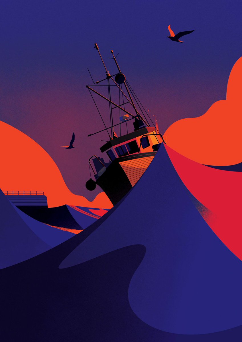 creativecloud's tweet photo. Meet illustrator Charlie Davis, whose evocative images rely on deceptively simple shapes and delicate shading: https://t.co/wQInhzHb54 https://t.co/5cbHywbCgA