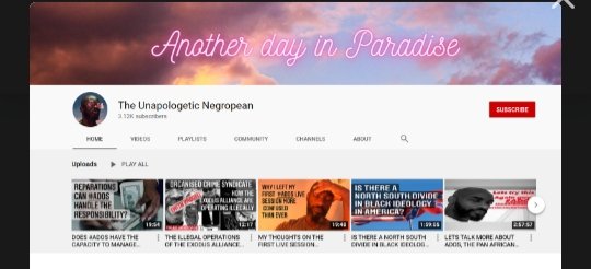 EXAMPLE #4 Non-ADOS & foreigners have joined in on this confusion, undermining the  #ADOS movement by using lineage as clickbait.British Youtuber, Unapologetic Negropean, does this with the repatriation movement, who are heavily Pan-African & B1. #LineageAsClickbait #ADOS