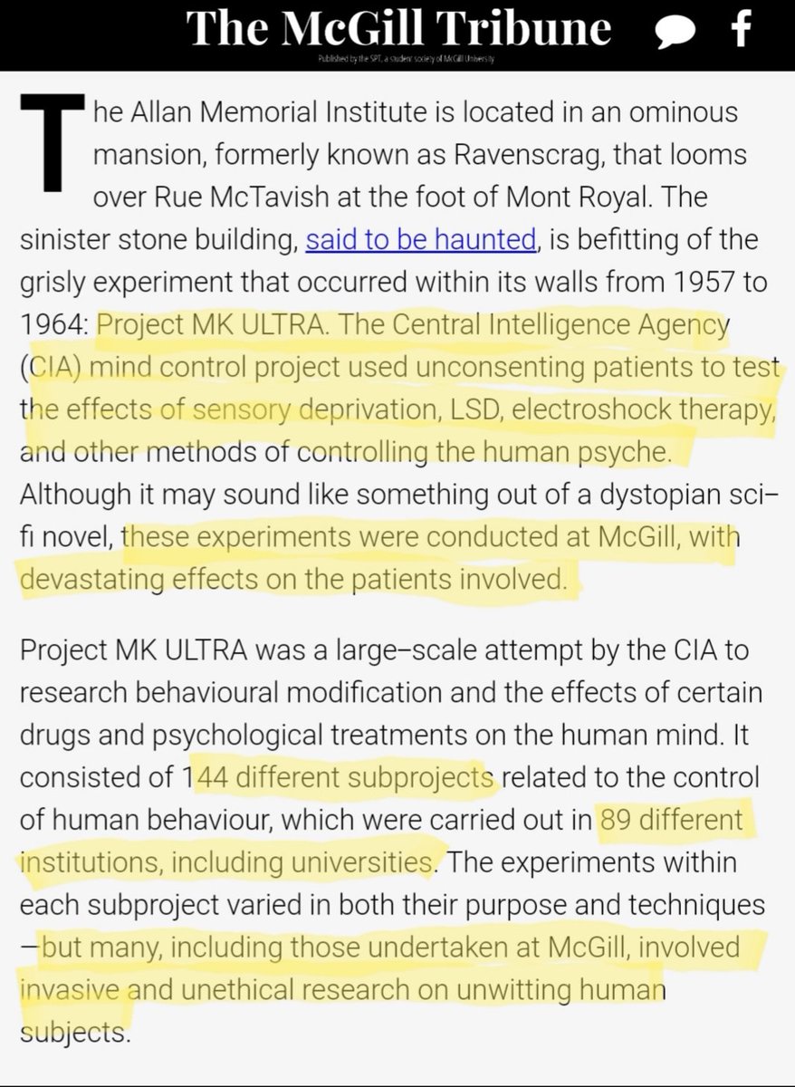 11) Those at the centre of the funders and managers of these vaccine rollouts, like the Rockefeller Foundation, have been funding eugenics programs around the world for about a century. They funded Ewen Cameron, who carried out CIA-run MK-Ultra programs at McGill University.