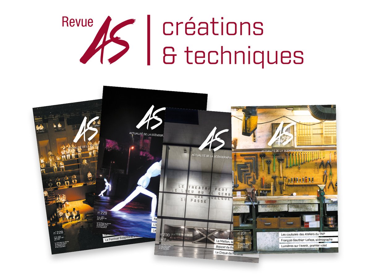 Editions_AS's tweet photo. Lisez ou relisez la Revue AS - Actualité de la scénographie : tous les numéros jusqu'au 228 sont accessibles en PDF et en intégralité ! https://t.co/WU8u11LPbG