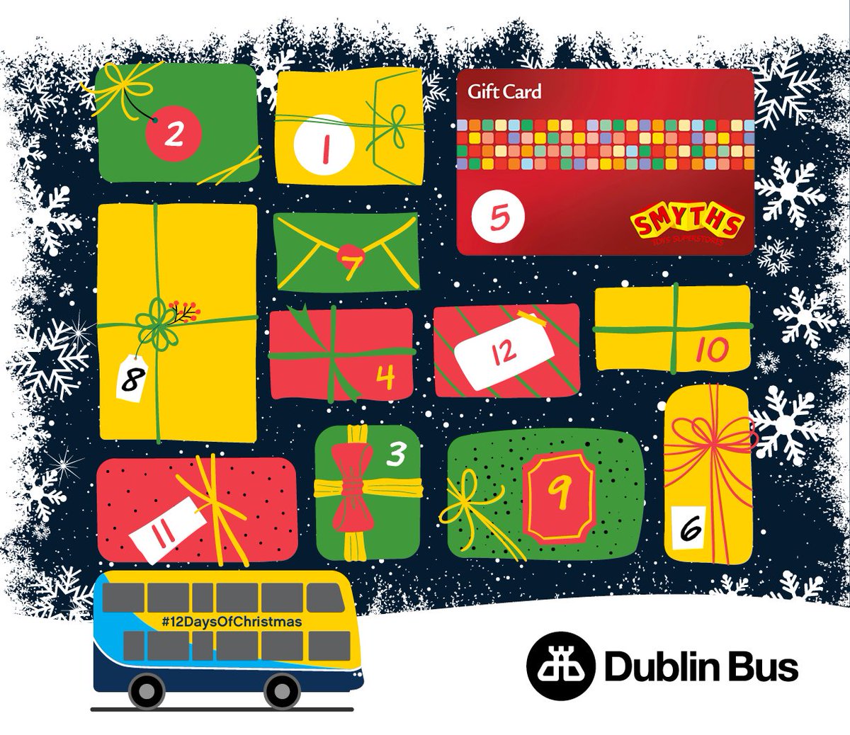 dublinbusnews's tweet photo. Day 5’s #Christmas #present is a lot better than 10 lords a-leaping! RT with #DBChristmas to be in with a chance of #winning €50 Smyths voucher #DBFreebie https://t.co/Vx8fQ04rdY