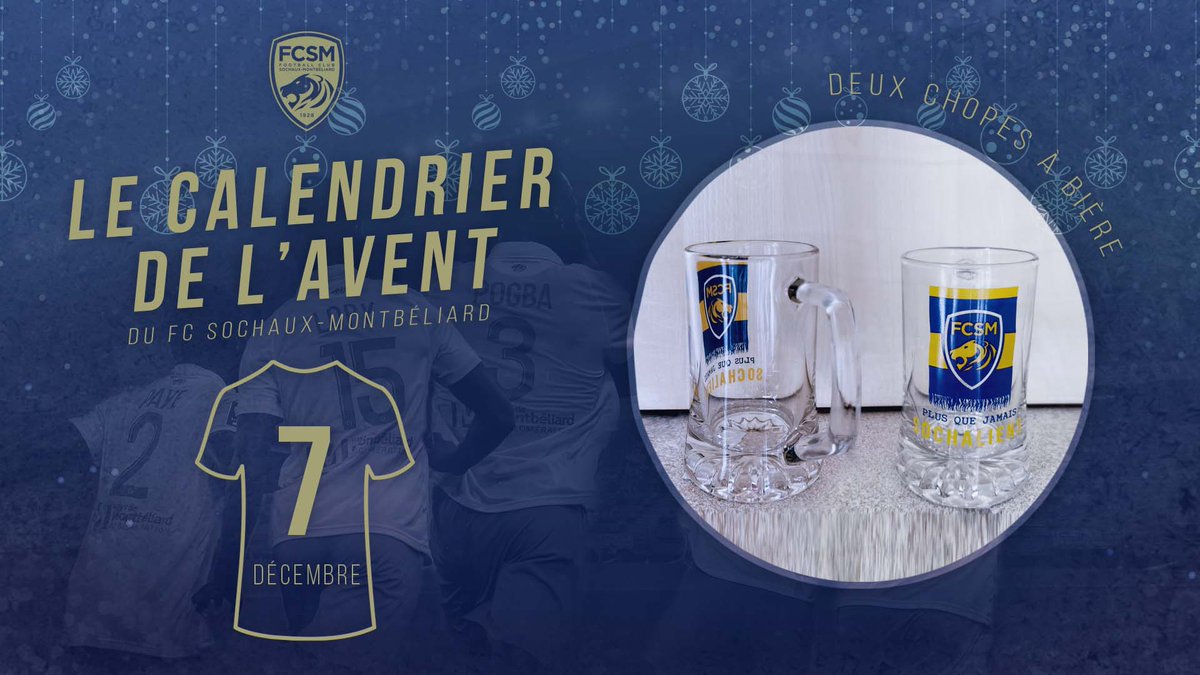 FCSM_officiel's tweet photo. 🎁0⃣7⃣ 𝑳𝒆 𝑪𝒂𝒍𝒆𝒏𝒅𝒓𝒊𝒆𝒓 𝒅𝒆 𝒍'𝑨𝒗𝒆𝒏𝒕 𝑭𝑪𝑺𝑴 vous offre deux chopes à bière, ce 7 décembre !
▶ Suivez-nous et RT ce message pour participer.
😁 Le vainqueur sera connu demain matin. 𝑩𝒐𝒏𝒏𝒆 𝒄𝒉𝒂𝒏𝒄𝒆 ! https://t.co/8jlrDGVkow