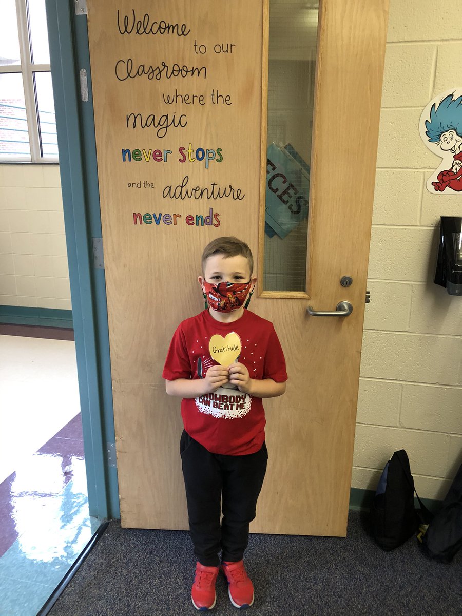 So proud of Kingston’s attitude of gratitude! We are so lucky to have him in our class. #seussyseconds <a href="/EastClaytonElem/">East Clayton Elem</a>