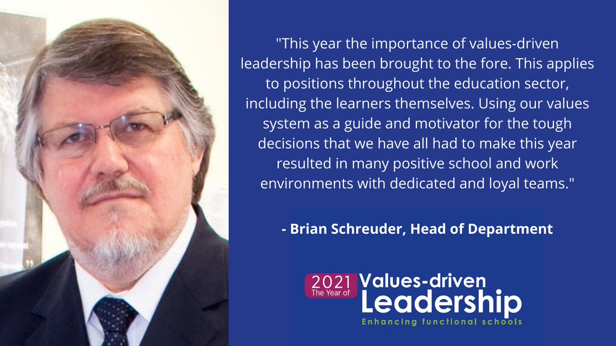 WCEDnews's tweet photo. "This year the importance of values-driven leadership has been brought to the fore. This applies
to positions throughout the education sector, including the learners themselves." - WCED Head of Department @WCED_HOD https://t.co/qEQrx068Qp