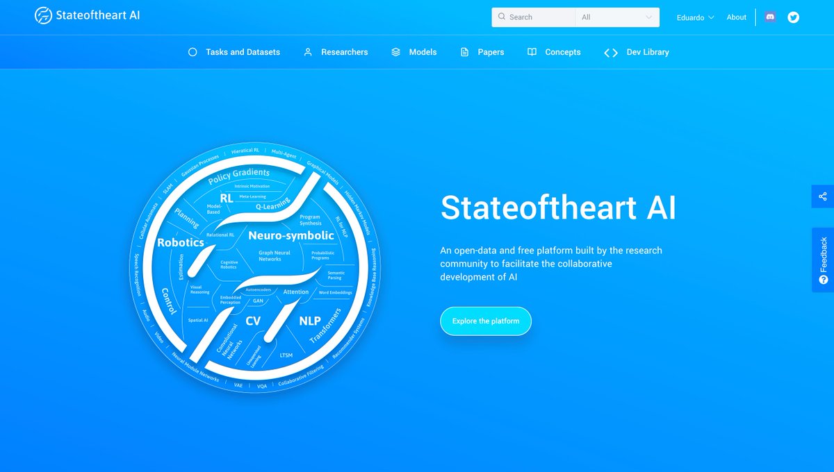 StateoftheartAI's tweet image. Hello NeurIPS and Hello World, we are back and excited to launch Stateoftheart AI!... an open-data and free platform that facilitates the collaborative development of AI by mapping and visualizing its progress, evolution, &amp;amp; frontier. Explore more at stateoftheart.ai (1/4)