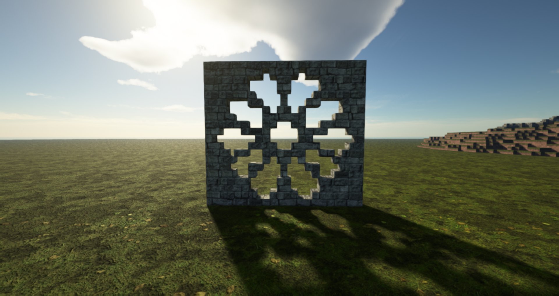 果て行く仕事 1日目 10枚花装飾 Minecraftバラ窓研究会