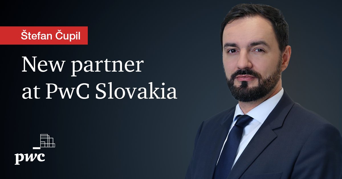 Štefan Čupil will be the newcomes a Risk Assurance Partner at #PwC Slovakia effective as of 1 January 2021 and will be responsible for the full Risk Assurance service portfolio on the local market. pwc.to/36RfnEx