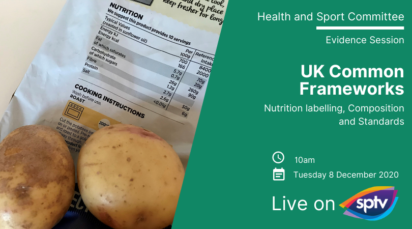 SP_HSCS's tweet image. At tomorrow&apos;s meeting we will hear from @JoeFitzSNP on the provisional UK #CommonFramework on #Nutrition labelling, composition and standards

Watch live on @ScotParl TV from 10am: ow.ly/Zb8h50CAEHK

Find out more: ow.ly/aUIS50CAEHL