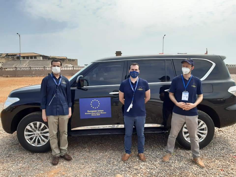 EmbEspGhana's tweet photo. #GhanaDecides2020 🇬🇭

The 🇪🇸 Counsellor, José María Ferre, together with 🇲🇹 High Commissioner and 🇨🇿 Deputy Ambassador, are part of the 🇪🇺 Elections Observer Mission.

All Ghanaians are encouraged to vote peacefully 🤗

#ghanaelections2020 https://t.co/9NrsrU5abB